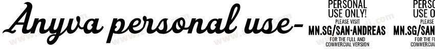 Anyva personal use字体转换